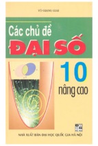 Các chủ đề đại số 10 nâng cao (nxb đại học quốc gia)   võ giang giai, 184 trang