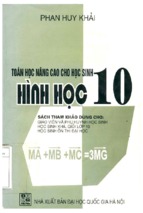 Toán học nâng cao cho học sinh 10 hình học (nxb đại học quốc gia)   phan huy khải, 336 trang