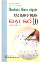 Phân loại   phương pháp giải các dạng toán đại số 10 (nxb đại học quốc gia)   nguyễn văn chi, 143 trang