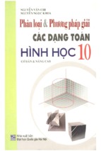 Phân loại   phương pháp giải các dạng toán hình học 10 (nxb đại học quốc gia)   nguyễn văn chi, 103 trang