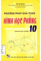 Phương pháp giải toán hình học phẳng 10 (nxb đại học quốc gia)   đỗ thanh sơn, 223 trang