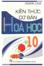 Kiến thức cơ bản hóa học 10 (nxb đại học quốc gia)   lê thị tâm, 191 trang