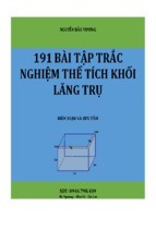 191 bài tập trắc nghiệm thể tích khối lăng trụ 