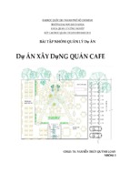 Bài tập nhóm quản lý dự án dự án xây dựng quán cafe