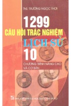 1299 câu hỏi trắc nghiệm lịch sử 10 (nxb đại học quốc gia 2007)   trương ngọc thơi, 207 trang