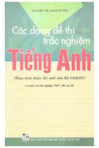 CÁC DẠNG ĐỀ THI TRẮC NGHIỆM TIẾNG ANH