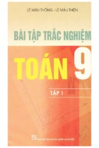 Bài tập trắc nghiệm toán 9 tập 1 (nxb đại học quốc gia)   lê mậu thống, 161 trang