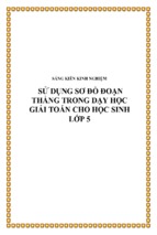 Skkn sử dụng sơ đồ đoạn thẳng trong việc giải toán cho học sinh lớp 5