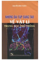 NHỮNG BÀI TẬP SÁNG TẠO VỀ VẬT LÝ THPT