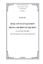 Bài tiểu luận sản xuất sạch hơn trong chế biến gỗ nội thất