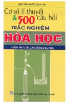 CƠ SỞ LÝ THUYẾT 500 CÂU HỎI TRẮC NGHIỆM HÓA HỌC