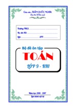 Bộ để ôn thi toán 9 học kì 1 