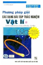 PHƯƠNG PHÁP GIẢI CÁC DẠNG BÀI TẬP TRẮC NGHIỆM VẬT LÝ TẬP 1