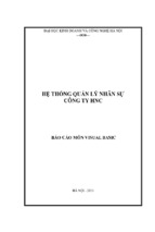 Luận văn quản trị nhân lực hệ thống quản lý nhân sự công ty hnc