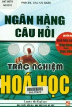 NGÂN HÀNG CÂU HỎI TRẮC NGHIỆM HÓA HỌC QUYỂN HẠ HÓA HỮU CƠ