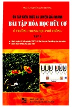 ÔN TẬP KIẾN THỨC VÀ LUYỆN GIẢI NHANH BÀI TẬP HÓA HỌC TẬP 3 HÓA HỮU CƠ