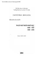 THUẬT NGỮ NGÔN NGỮ HỌC ANH - VIỆT, VIỆT - ANH.