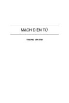 Mạch điện tử   trương văn tám, 261 trang