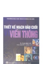 Thiết kế mạch đầu cuối viễn thông   ts. phạm minh việt, 392 trang