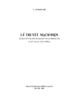 Lý thuyết mạch điện (nxb giao thông vận tải 2008)   ts.lê mạnh việt, 320 trang