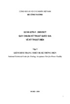 Quy chuẩn quốc gia về kỹ thuật điện tập 5  kiểm định trang thiết bị hệ thống điện, 115 trang