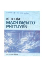 Kỹ thuật mạch điện tử phi tuyến   phạm minh việt & trần công nhượng, 326 trang