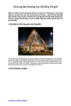 Tiểu luận 10 trung tâm thương mại nổi tiếng thế giới