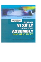 Kỹ thuật vi xử lý và lập trình assembly cho hệ vi xử lý (nxb khoa học kỹ thuật 2006)   đỗ xuân tiến, 387 trang