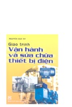 Giáo trình vận hành và sửa chữa thiết bị điện   nguyễn đức sỹ, 221 trang