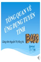 Slide.tổng quan về ứng dụng tuyến tính   nguyễn thị hồng hà, 173 trang