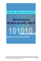 ứng dụng matlab mô phong mạch điện điện tử   trần thu hà & hồ đắc lộc, 110 trang