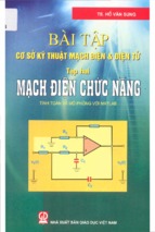 Bài tập cơ sở kỹ thuật mạch điện và điện tử  tập 2 mạch điện chức năng. (tính toán và mô phỏng với matlab)  hồ văn sung