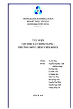 Khóa luận tiểu luận cọc chịu tải trọng ngang, thi công móng giếng chìm hơi ép