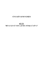 Sáng kiến kinh nghiệm skkn rèn luyện kỹ năng lập biểu đồ địa lý lớp 12