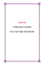 Luận văn tính chất cơ bản của vật liệu xây dựng