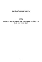 Sáng kiến kinh nghiệm skkn giáo dục đạo đức cho học sinh qua các bài giảng giáo dục công dân