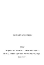 Soạn và dạy bài phản xạ không điều kiện và phản xạ có điều kiện theo phương pháp dạy học tích cực