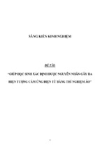 Sáng kiến kinh nghiệm skkn giúp học sinh xác định được nguyên nhân gây ra hiện tượng cảm ứng điện từ bằng thí nghiệm ảo