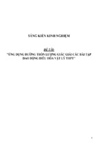 Sáng kiến kinh nghiệm skkn ứng dụng đường tròn lượng giác giải các bài tập dao động điều hòa vật lý thpt