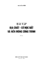 BÀI TẬP ĐỊA CHẤT CƠ HỌC ĐẤT NỀN MÓNG CÔNG TRÌNH