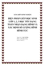 Skkn biện pháp giúp học sinh lớp 1, 2, 3 học tốt dạng toán nhận dạng hình và xác định số lượng hình hình học