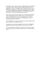 Topic like to live in the country or in the city