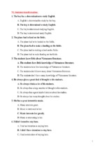 đáp án sentence transformation