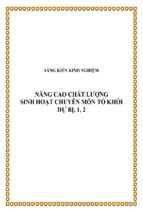 Skkn  nâng cao chất lượng sinh hoạt chuyên môn tổ khối dự bị 1,2