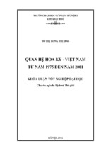 Quan hệ Hoa Kỳ - Việt Nam từ năm 1975 đến năm 2001