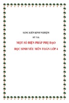 Skkn một số biện pháp phụ đạo học sinh yếu môn toán lớp 4