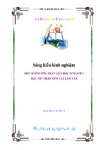 Skkn một số phương pháp giúp học sinh lớp 2 học tốt phân môn tập làm văn