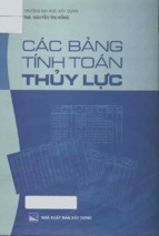 CÁC BẢNG TÍNH TOÁN THỦY LỰC