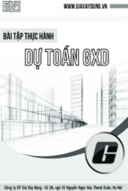 BÀI TẬP THỰC HÀNH DỰ TOÁN XÂY DỰNG