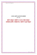 Skkn rèn đọc diễn cảm cho học sinh lớp 4 trong môn tập đọc